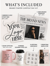 Brand Starter Content Day Kit | Custom Branded Props for Photoshoots & Reels
