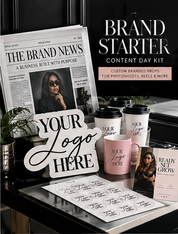 Brand Starter Content Day Kit | Custom Branded Props for Photoshoots & Reels