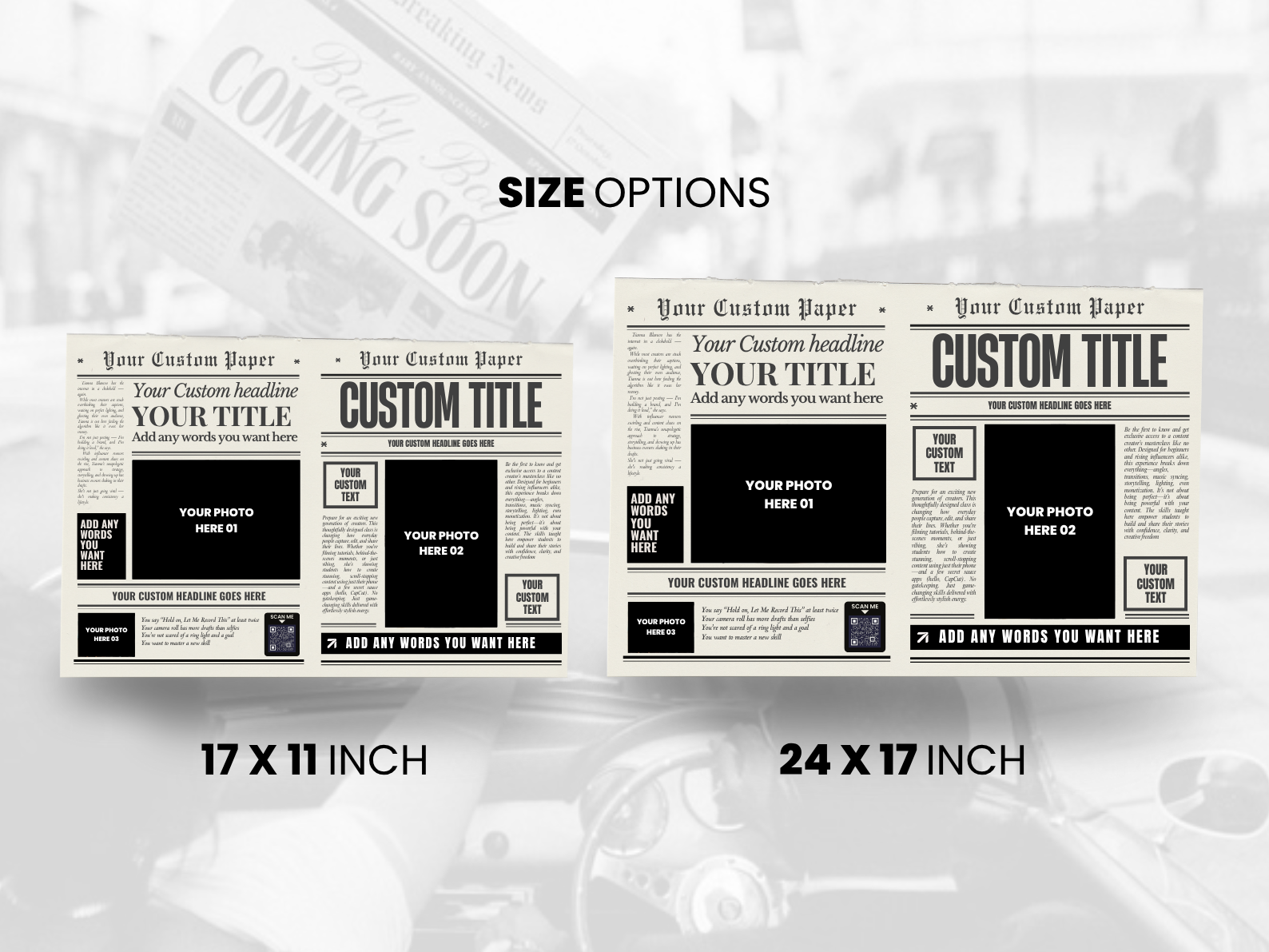 Custom Newspaper Style Print
