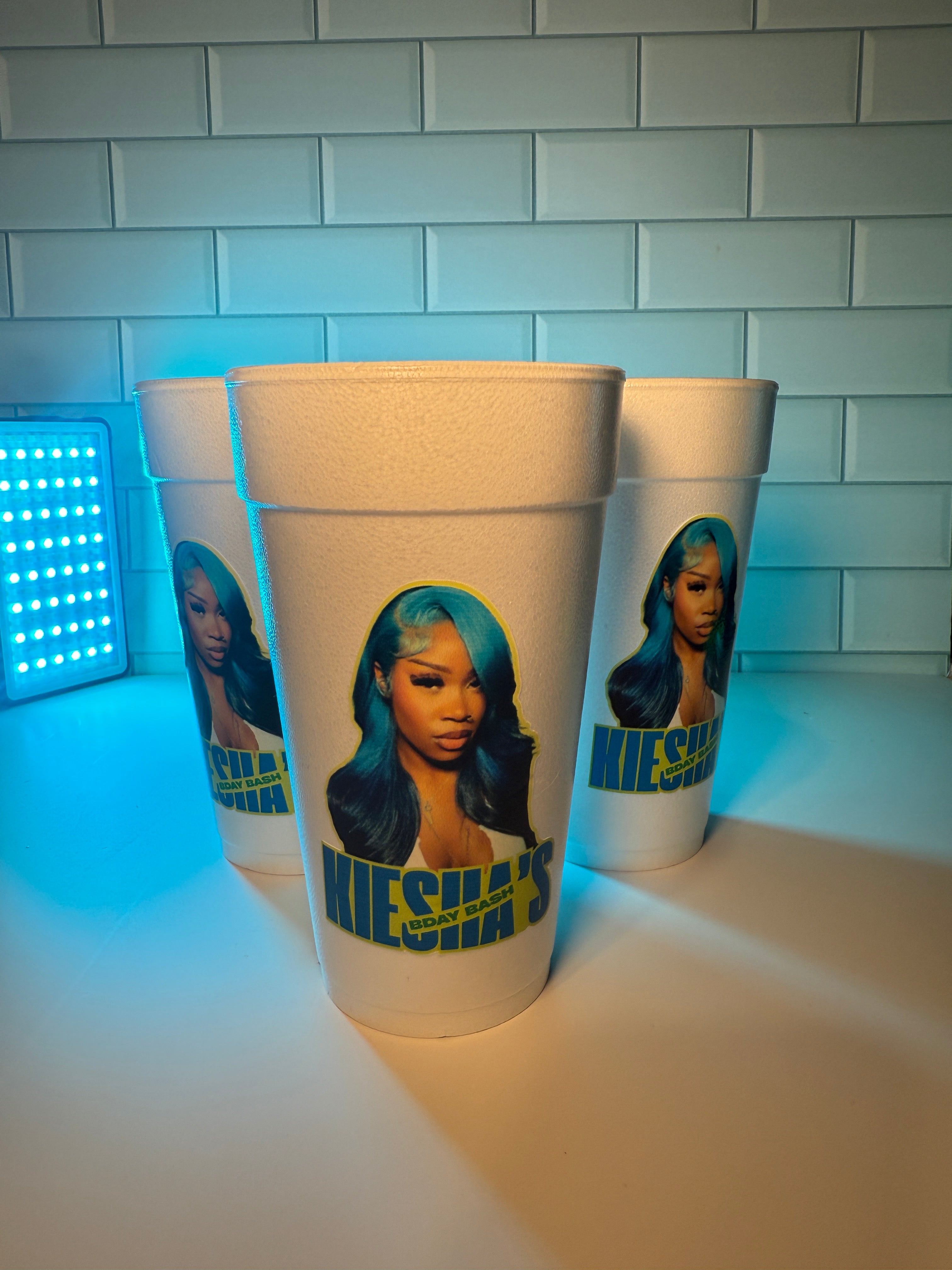 20oz Styrofoam Party Cup Decals