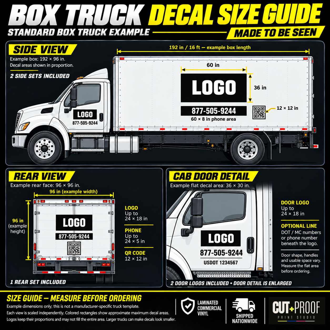 Custom Box Truck Decal Package | Full-Color Commercial Vehicle Graphics