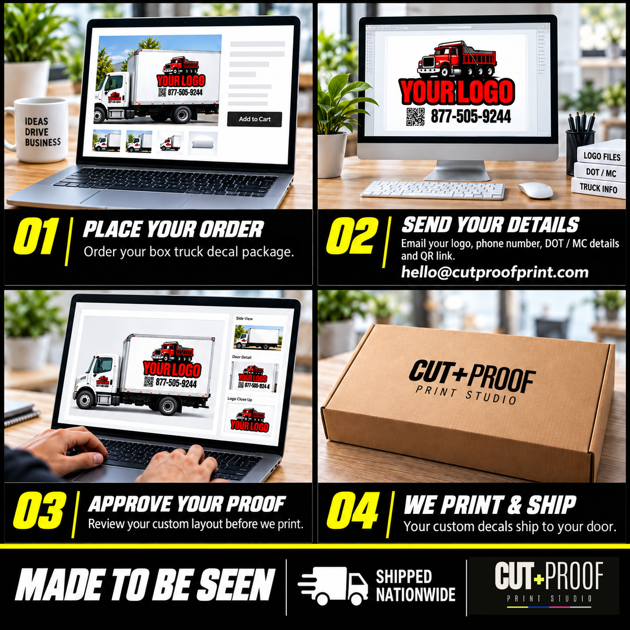 Custom Box Truck Decal Package | Full-Color Commercial Vehicle Graphics
