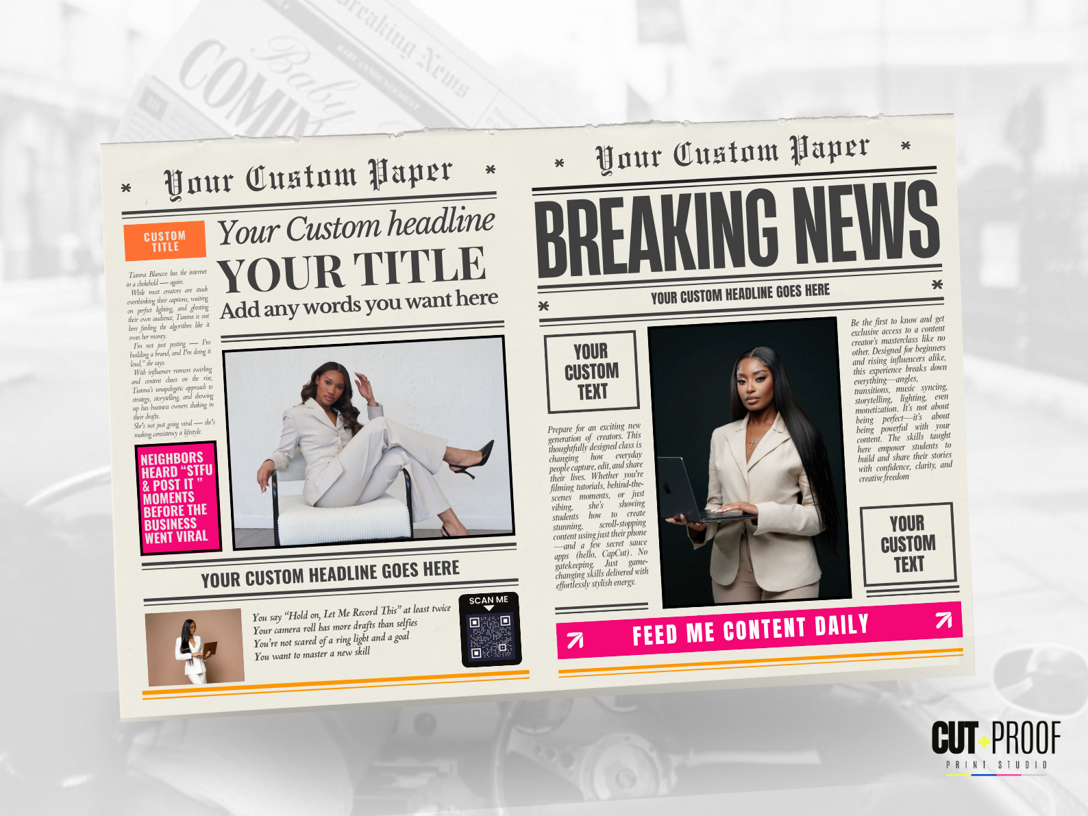 Custom Newspaper Style Print