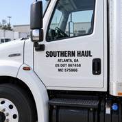 Custom DOT Truck Door Decal Set – Straight Vinyl Lettering